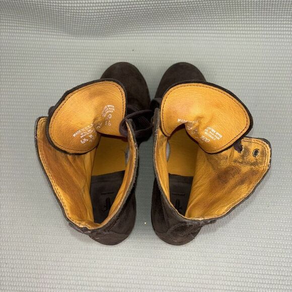 FRYE Sabrina Suede Lace-Up Booties Women’s Size 6.5M Combat Vibram Soles - Picture 10 of 10